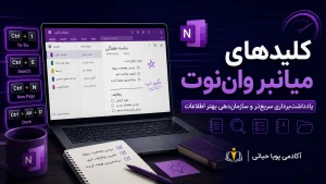 کلیدهای میانبر وان نوت (OneNote)