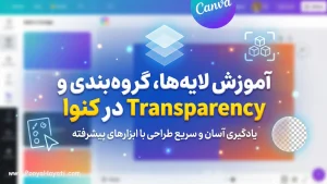 آموزش لایه‌ها، گروه‌بندی و Transparency در کنوا